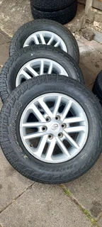 A set of 17inch toyota hilux mags and tyres