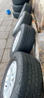 A set of 17inch toyota hilux mags and tyres