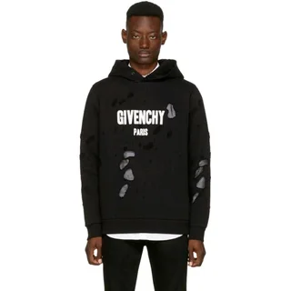Men Black Givenchy Paris hoodie XL